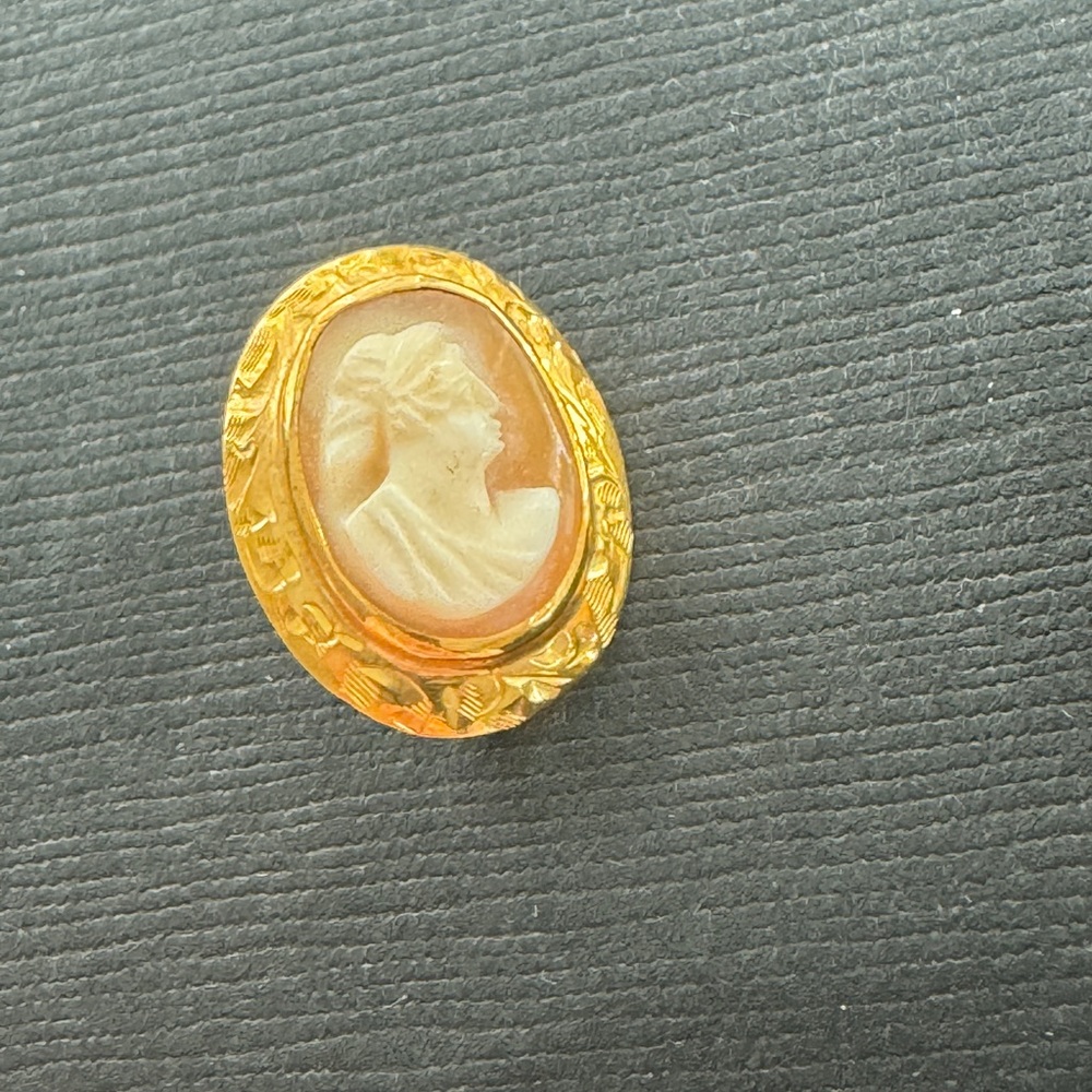 ✨ SOLD ✨ 10K solid gold cameo antique stick pin cute LOT - Picture 3 of 11